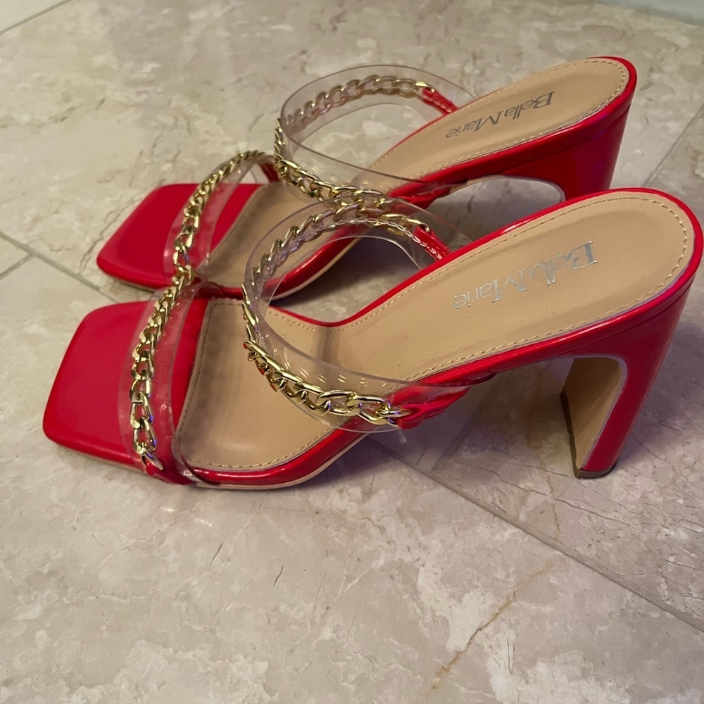 Bella Marie Chained Mule in Red